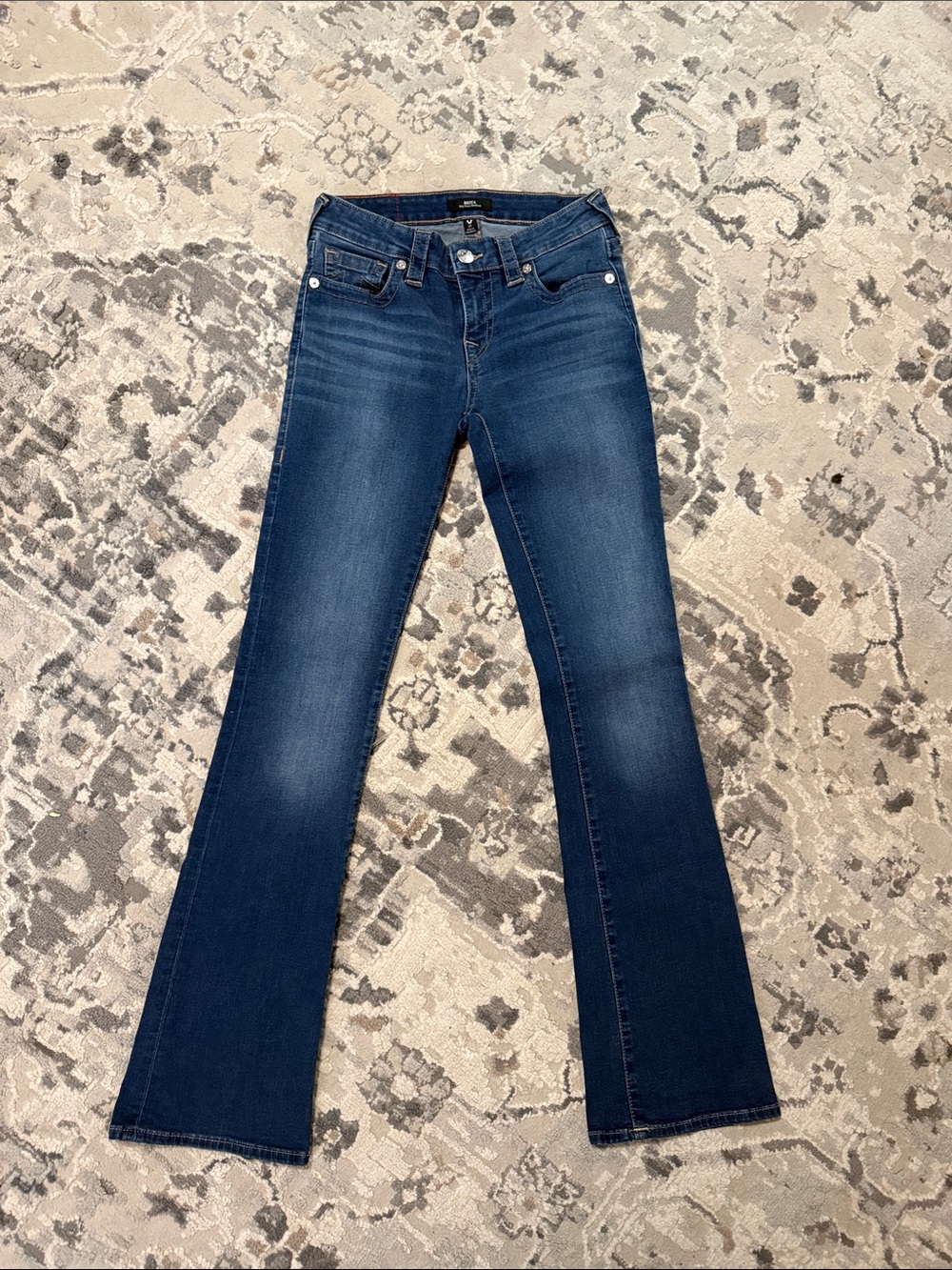 True Religion Women's Dark Blue Flare Jeans